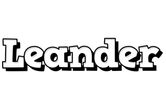 Leander snowing logo