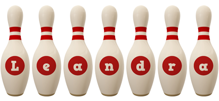 Leandra bowling-pin logo