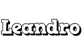 Leandro snowing logo