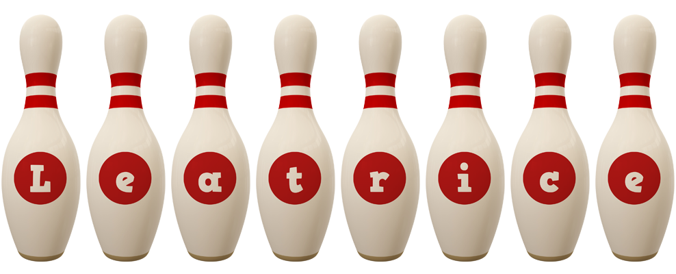 Leatrice bowling-pin logo
