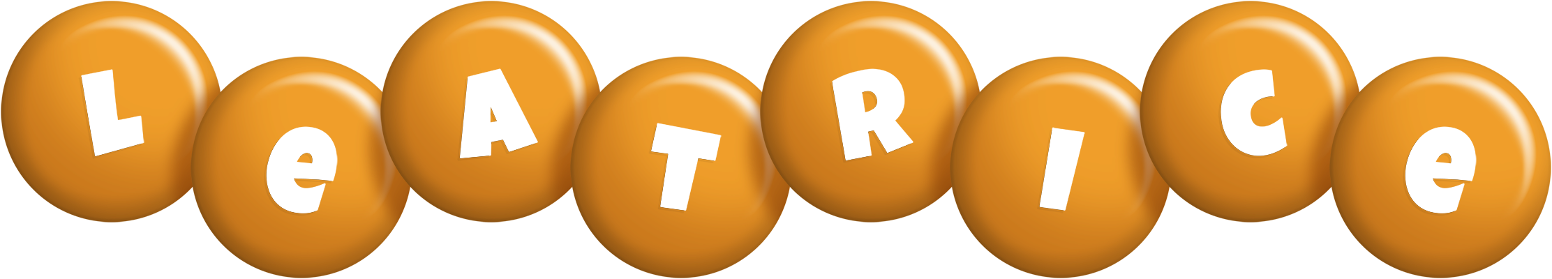 Leatrice candy-orange logo