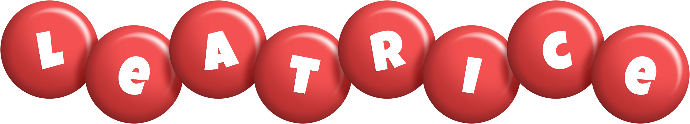 Leatrice candy-red logo