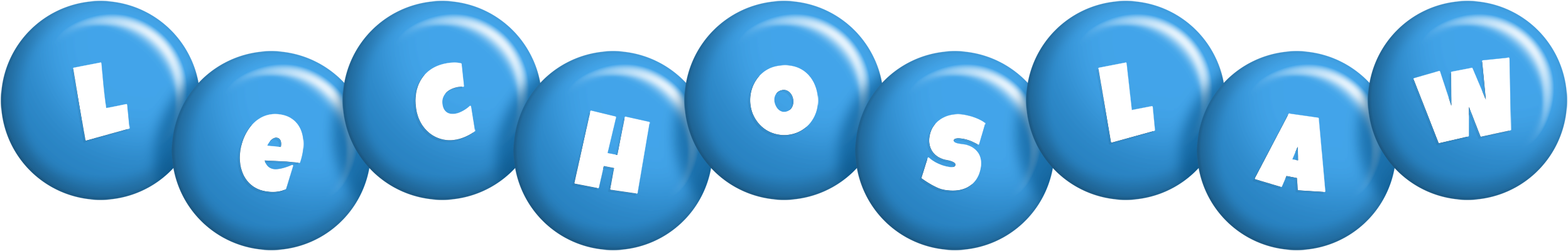 Lechoslaw candy-blue logo