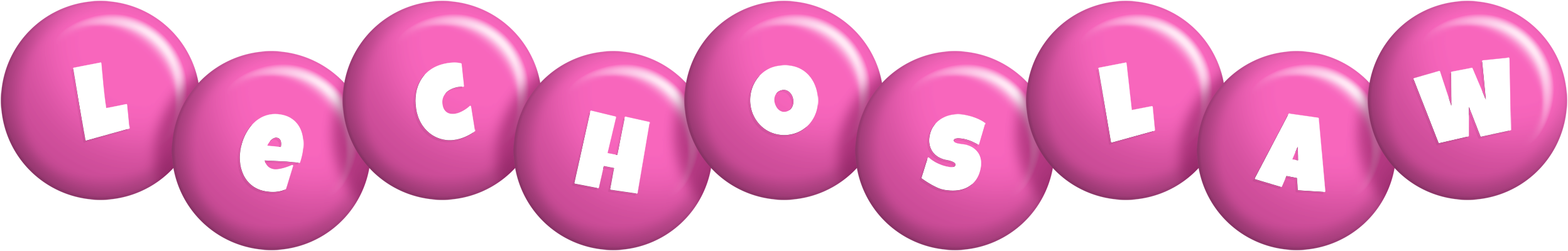 Lechoslaw candy-pink logo