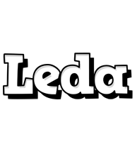 Leda snowing logo