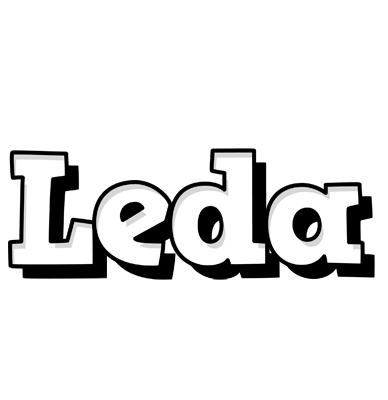 Leda snowing logo