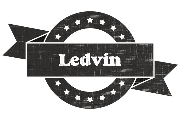 Ledvin grunge logo