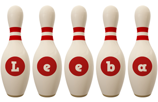 Leeba bowling-pin logo