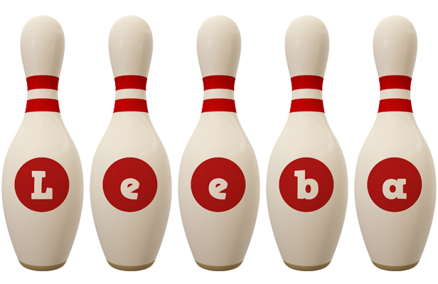 Leeba bowling-pin logo