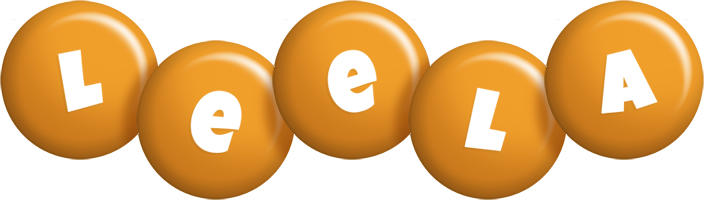 Leela candy-orange logo