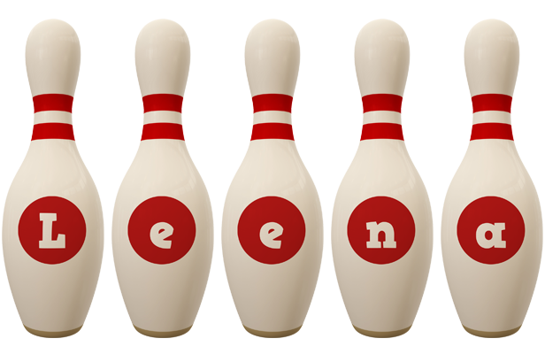 Leena bowling-pin logo