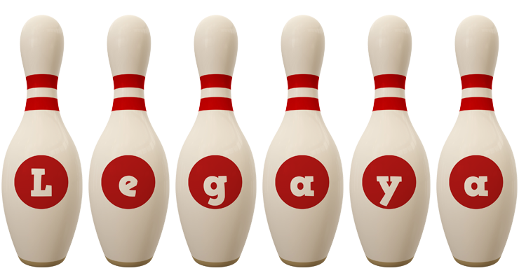 Legaya bowling-pin logo