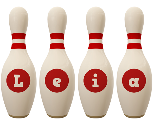 Leia bowling-pin logo