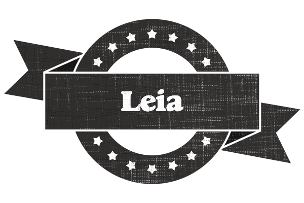 Leia grunge logo