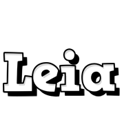 Leia snowing logo