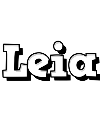Leia snowing logo