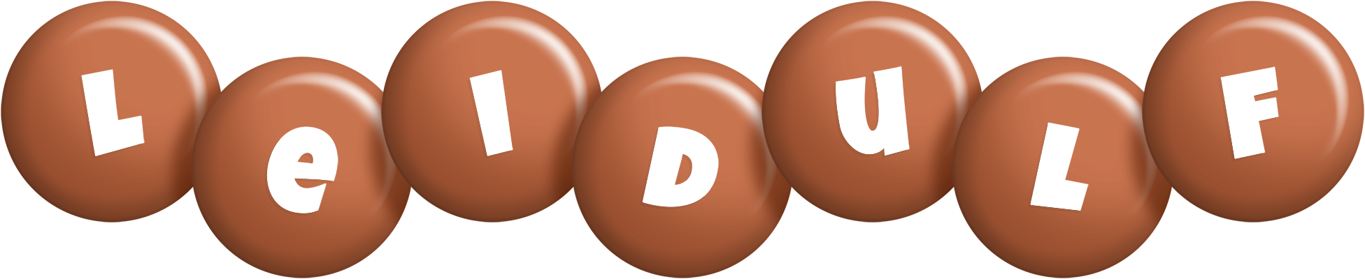 Leidulf candy-brown logo
