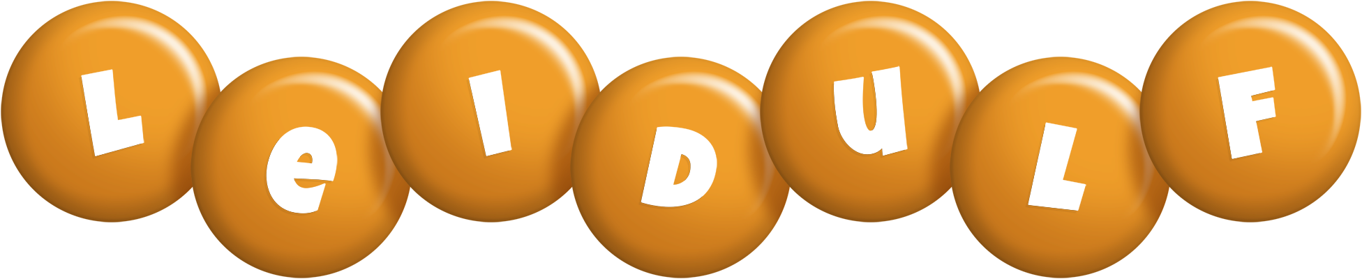Leidulf candy-orange logo