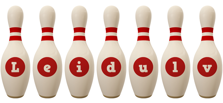 Leidulv bowling-pin logo