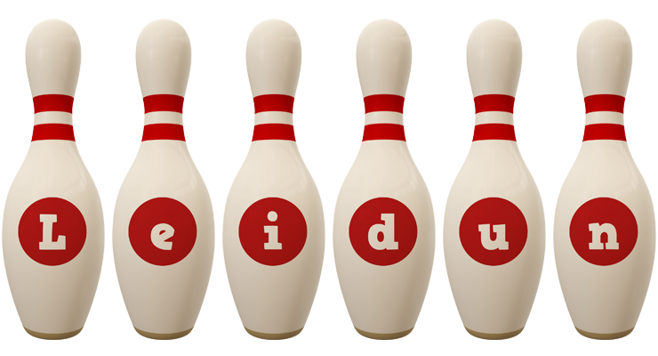 Leidun bowling-pin logo