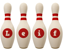 Leif bowling-pin logo