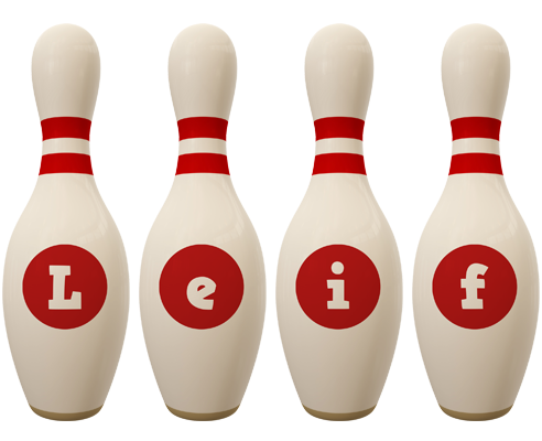 Leif bowling-pin logo