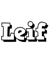 Leif snowing logo