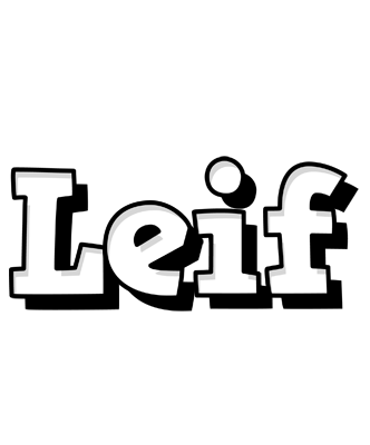 Leif snowing logo