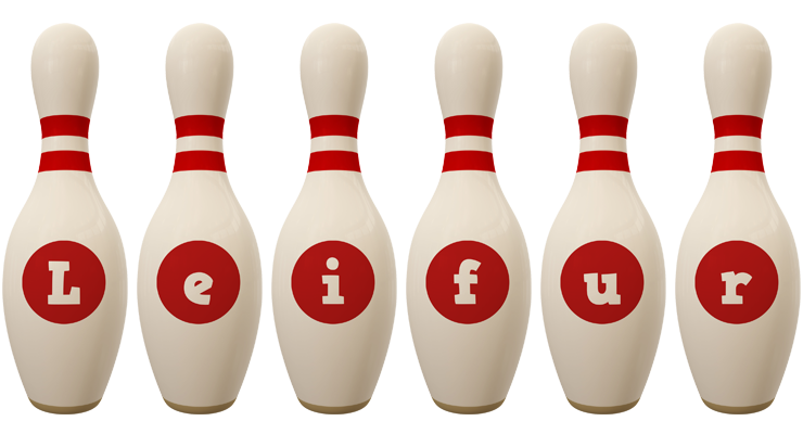 Leifur bowling-pin logo