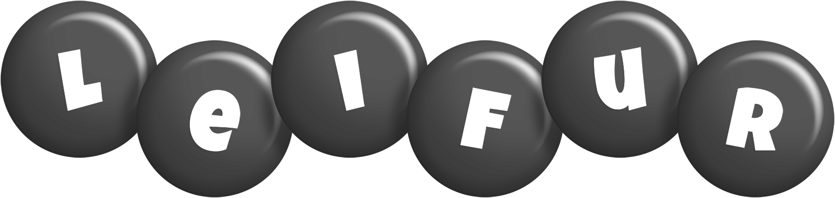 Leifur candy-black logo