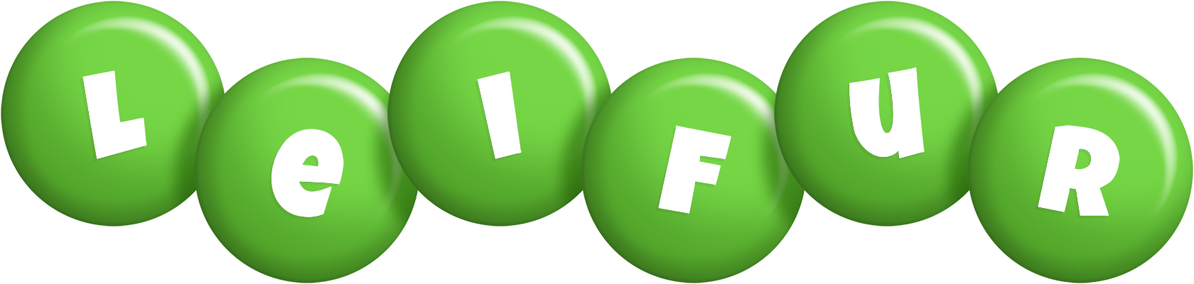 Leifur candy-green logo