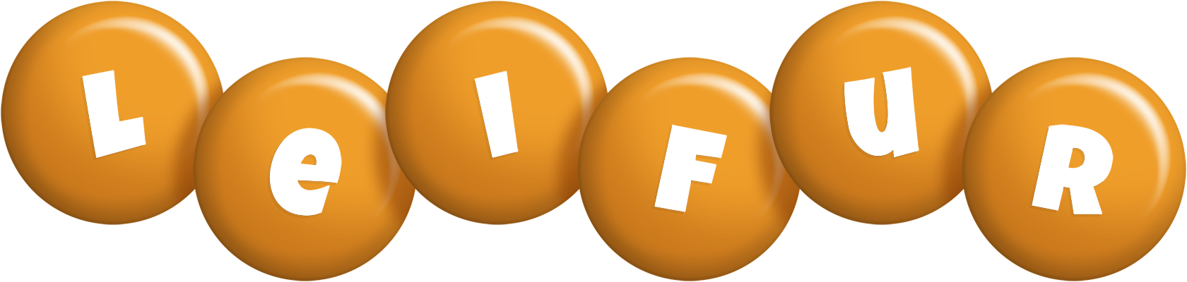 Leifur candy-orange logo