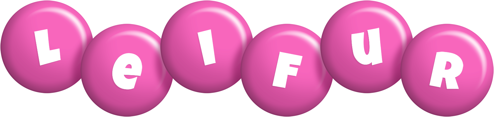 Leifur candy-pink logo