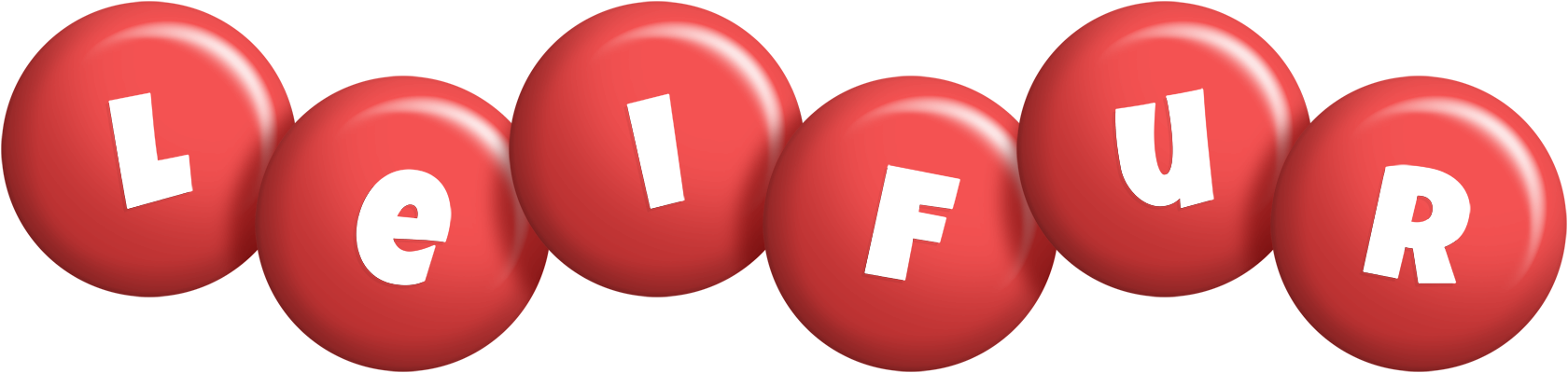 Leifur candy-red logo