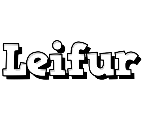 Leifur snowing logo