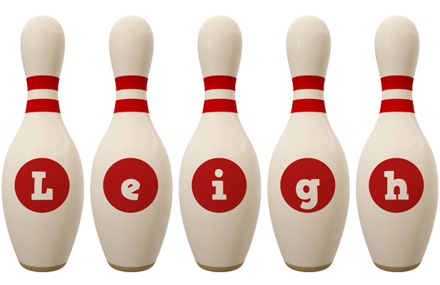 Leigh bowling-pin logo