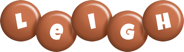 Leigh candy-brown logo