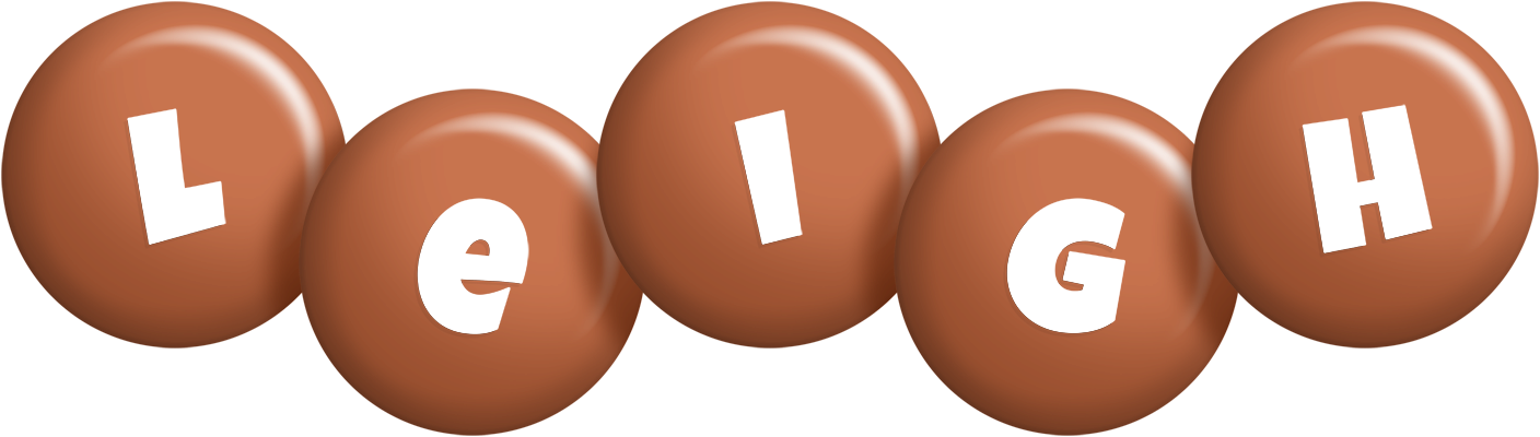 Leigh candy-brown logo