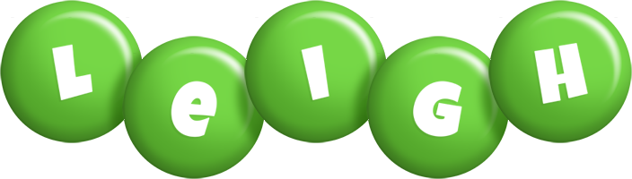 Leigh candy-green logo