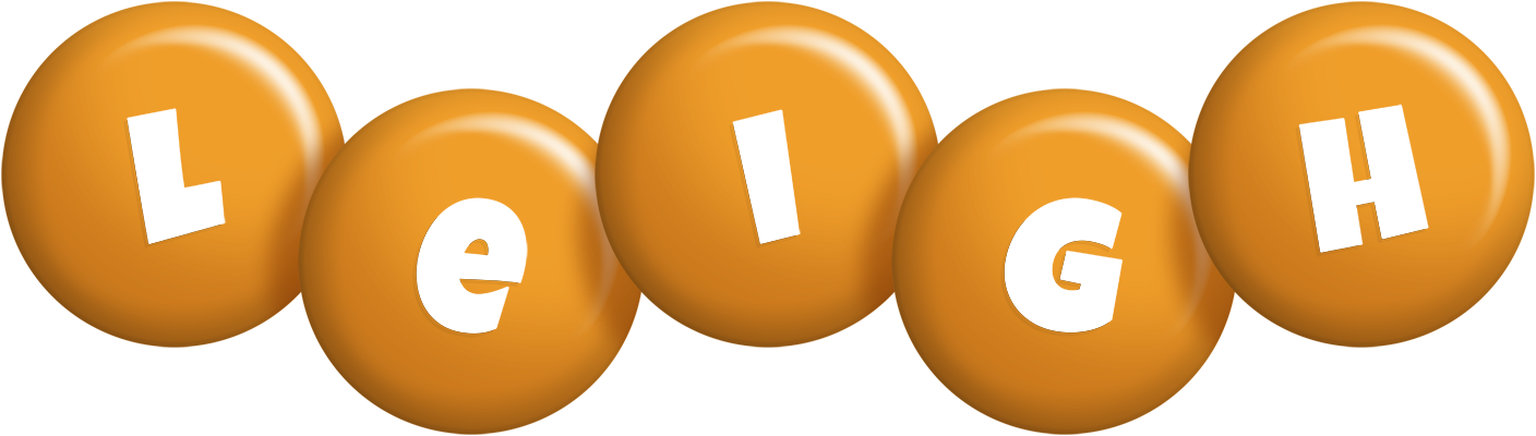 Leigh candy-orange logo