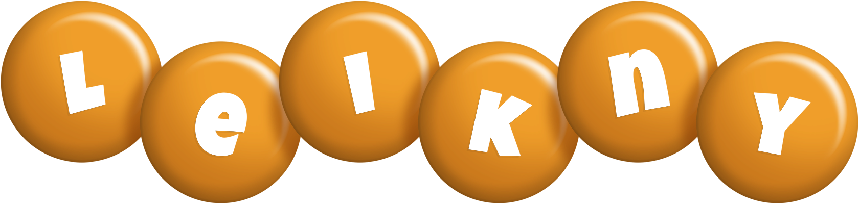 Leikny candy-orange logo