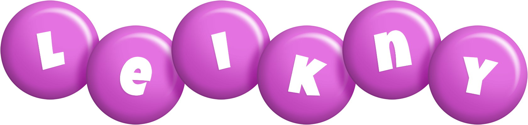 Leikny candy-purple logo