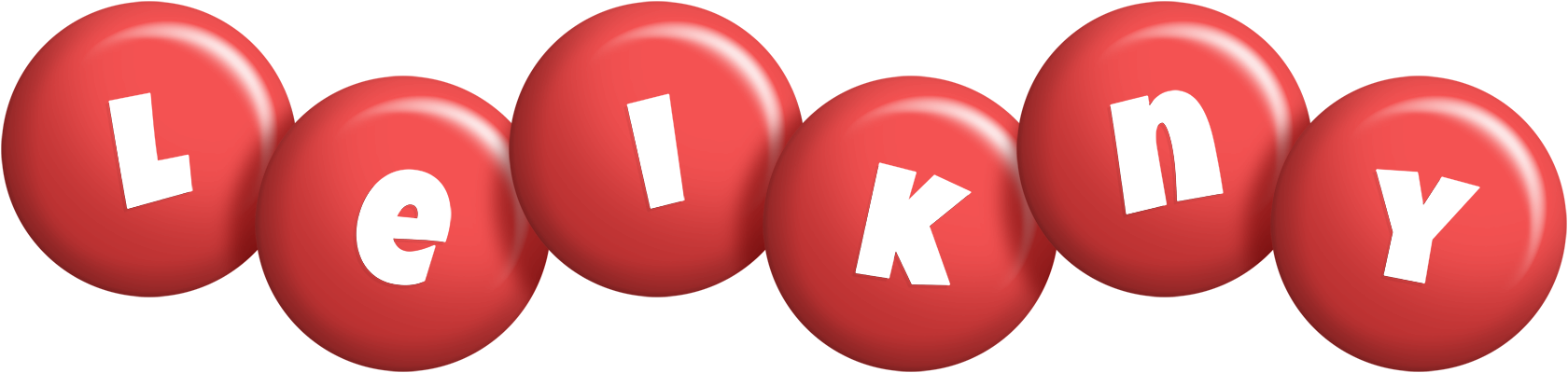 Leikny candy-red logo