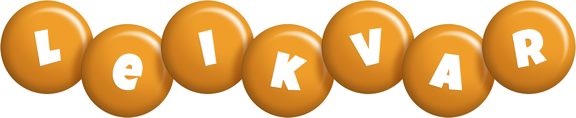 Leikvar candy-orange logo