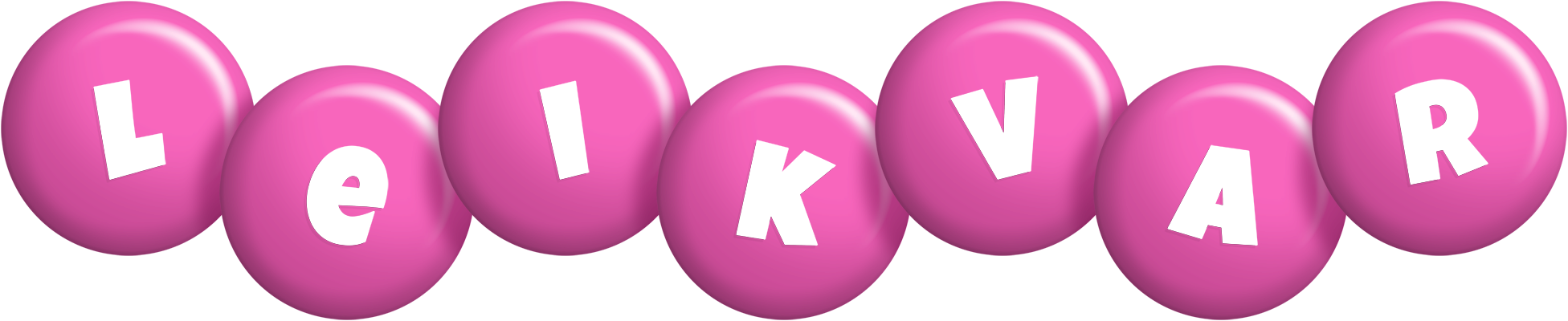 Leikvar candy-pink logo