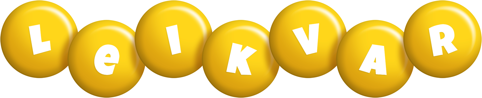 Leikvar candy-yellow logo