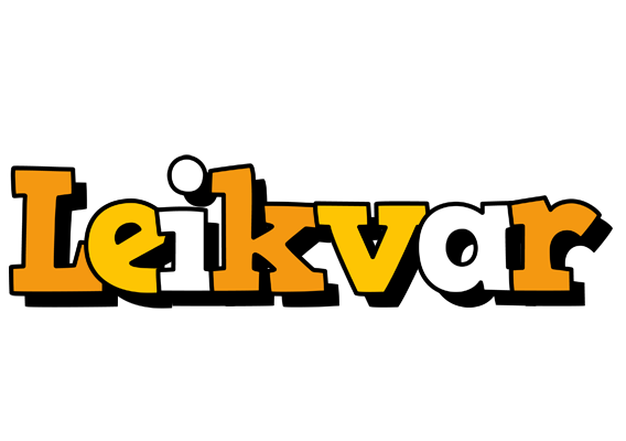 Leikvar cartoon logo