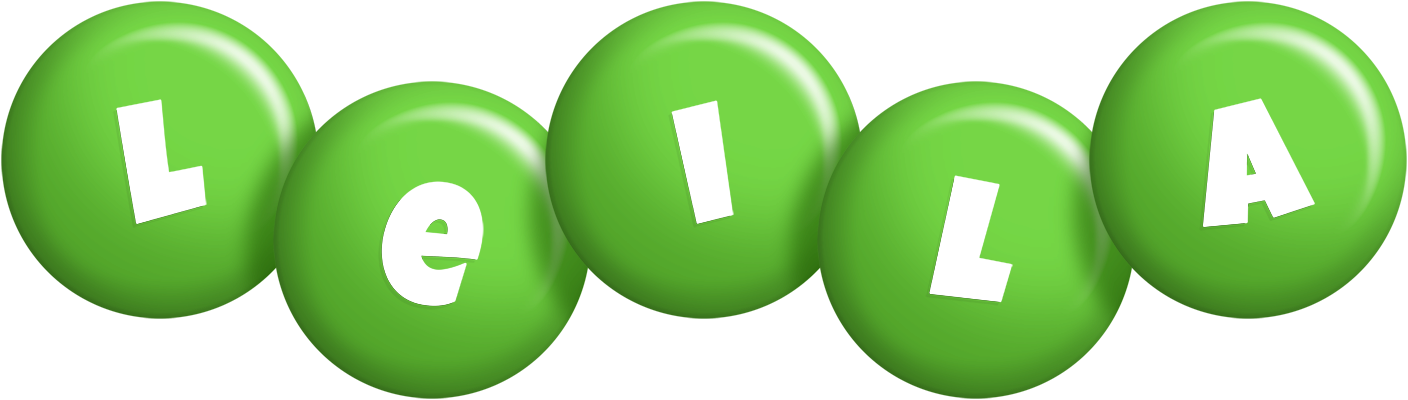 Leila candy-green logo