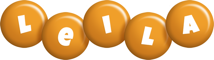 Leila candy-orange logo