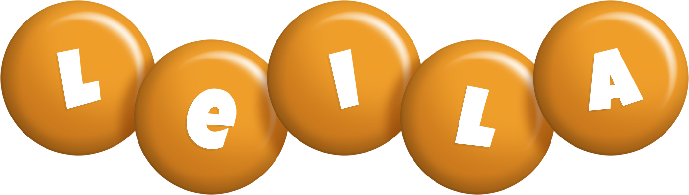 Leila candy-orange logo